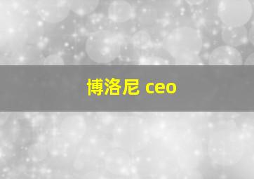 博洛尼 ceo